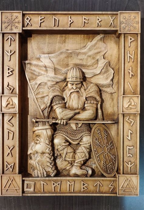 Rune carved viking lord
